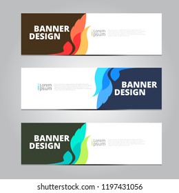 Vector abstract design banner web template.