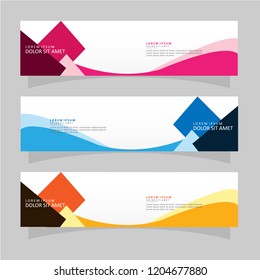 Vector abstract design banner web template. Modern vector design