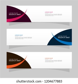 Vector abstract design banner web template. Modern vector design