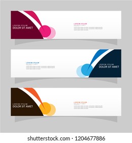 Vector abstract design banner web template. Modern vector design