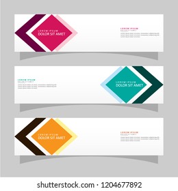 Vector abstract design banner web template. Modern vector design