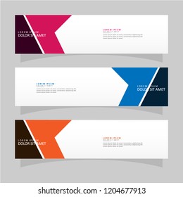Vector abstract design banner web template. Modern vector design