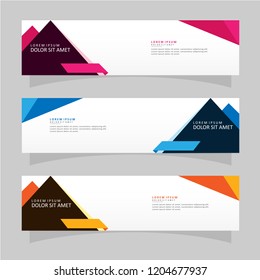 Vector abstract design banner web template. Modern vector design