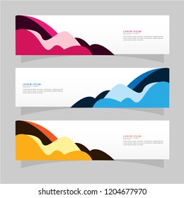 Vector abstract design banner web template. Modern vector design