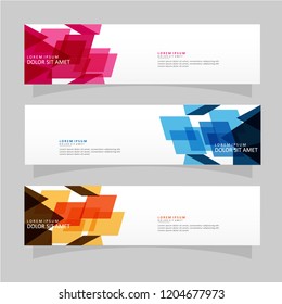 Vector abstract design banner web template. Modern vector design