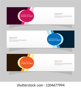Vector abstract design banner web template. Modern vector design