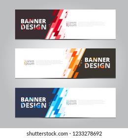 Vector abstract design banner web template.