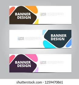 Vector abstract design banner web template.