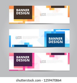 Vector abstract design banner web template.