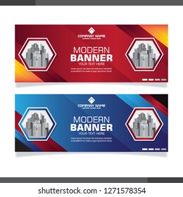 Vector abstract design banner web template.