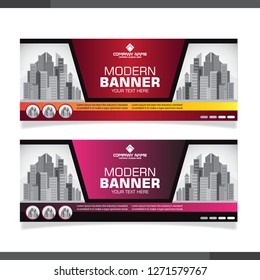 Vector abstract design banner web template.