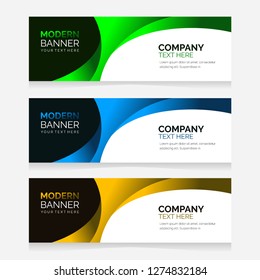 Vector abstract design banner web template.