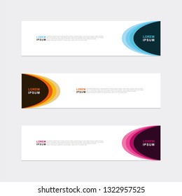 Vector abstract design banner web background template