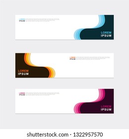 Vector abstract design banner web background template