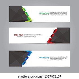 Vector abstract design banner web template. Modern template design for web