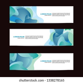 Vector abstract design banner web template. Liquid Color Banner Design. 