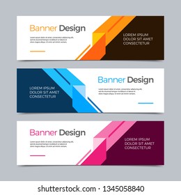 Vector abstract design banner web template. - Vector