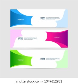 Vector abstract design banner web template. Collection of web banner template. Modern design. Header - landing page Web banner Design Elements. Easy to edit and customize. 