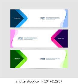 Vector abstract design banner web template. Collection of web banner template. Modern design. Header - landing page Web banner Design Elements. Easy to edit and customize. 