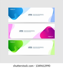 Vector abstract design banner web template. Collection of web banner template. Modern design. Header - landing page Web banner Design Elements. Easy to edit and customize.  