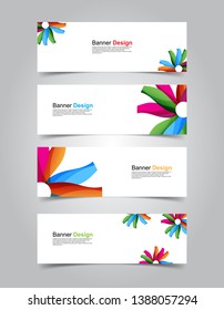 Vector abstract design banner web template