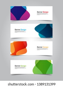 Vector abstract design banner web template