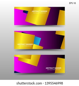 Vector abstract design banner web template. - Vector