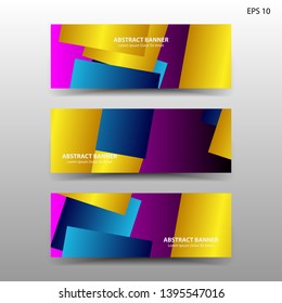 Vector abstract design banner web template. - Vector