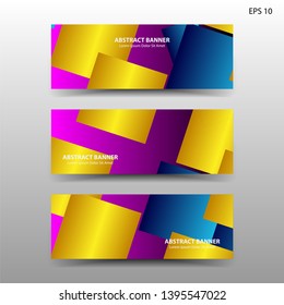 Vector abstract design banner web template. - Vector