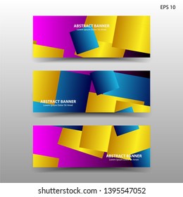 Vector abstract design banner web template. - Vector