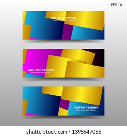 Vector abstract design banner web template. - Vector