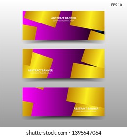 Vector abstract design banner web template. - Vector