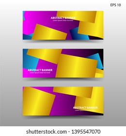 Vector abstract design banner web template. - Vector