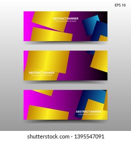 Vector abstract design banner web template. - Vector