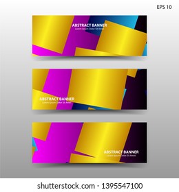 Vector abstract design banner web template. - Vector