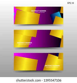 Vector abstract design banner web template. - Vector
