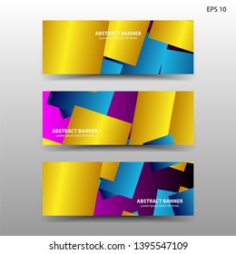 Vector abstract design banner web template. - Vector