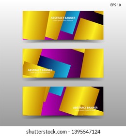 Vector abstract design banner web template. - Vector