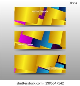 Vector abstract design banner web template. - Vector