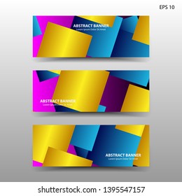 Vector abstract design banner web template. - Vector