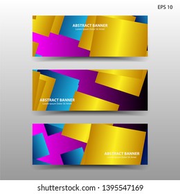 Vector abstract design banner web template. - Vector