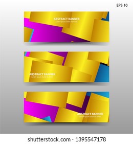 Vector abstract design banner web template. - Vector