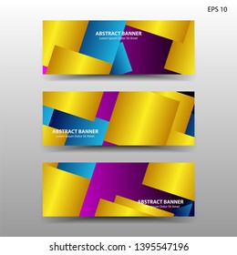 Vector abstract design banner web template. - Vector