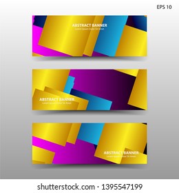 Vector abstract design banner web template. - Vector