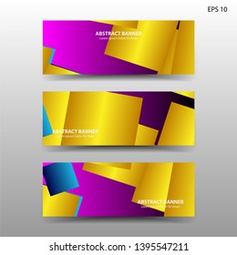 Vector abstract design banner web template. - Vector