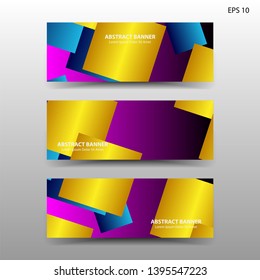 Vector abstract design banner web template. - Vector