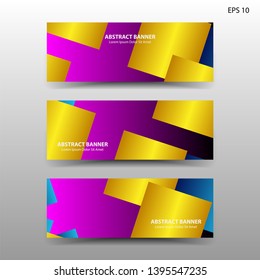 Vector abstract design banner web template. - Vector