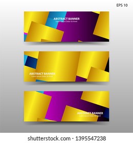 Vector abstract design banner web template. - Vector