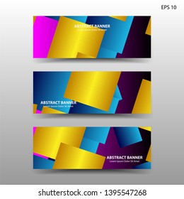 Vector abstract design banner web template. - Vector
