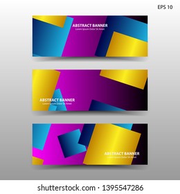 Vector abstract design banner web template. - Vector